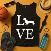 I Love Dachshund Weiner Dog Lover White Graphic Pet Owner Tank Top thumb 4