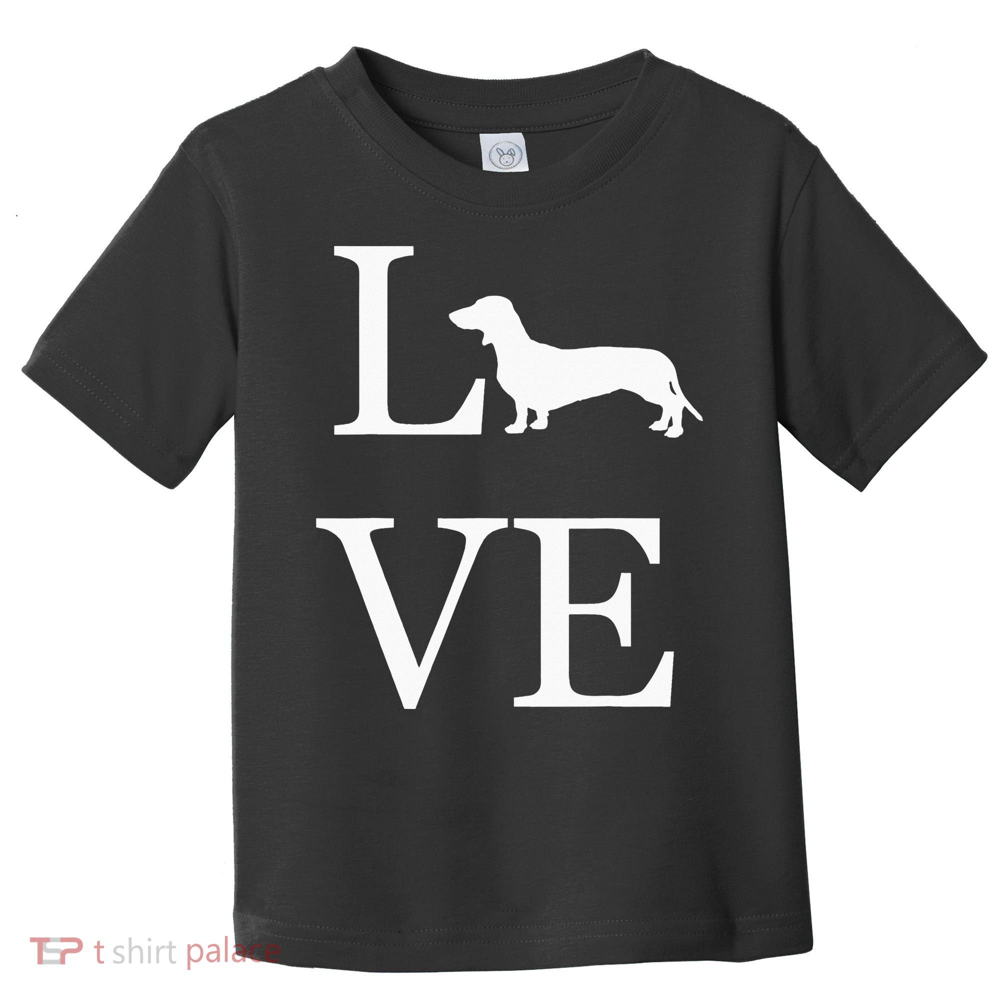 I Love Dachshund Weiner Dog Lover White Graphic Pet Owner Toddler T-Shirt