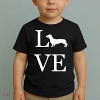 I Love Dachshund Weiner Dog Lover White Graphic Pet Owner Toddler T-Shirt thumb 2