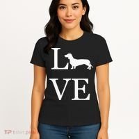 I Love Dachshund Weiner Dog Lover White Graphic Pet Owner Women's T-Shirt thumb 4