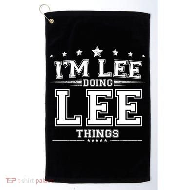 Im Lee Doing Lee Things Golf Towel