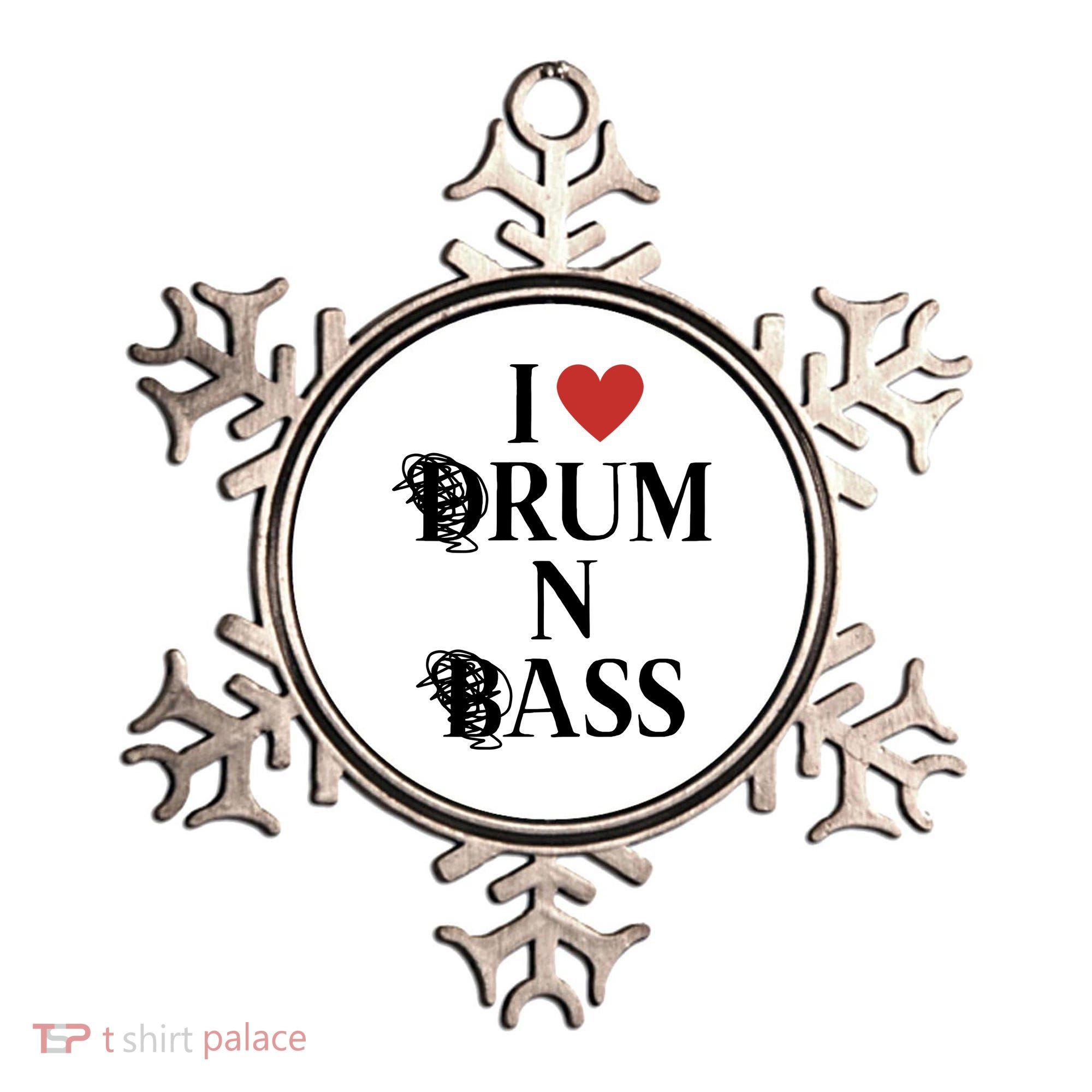 I Love Drum And Bass Rock Ornament