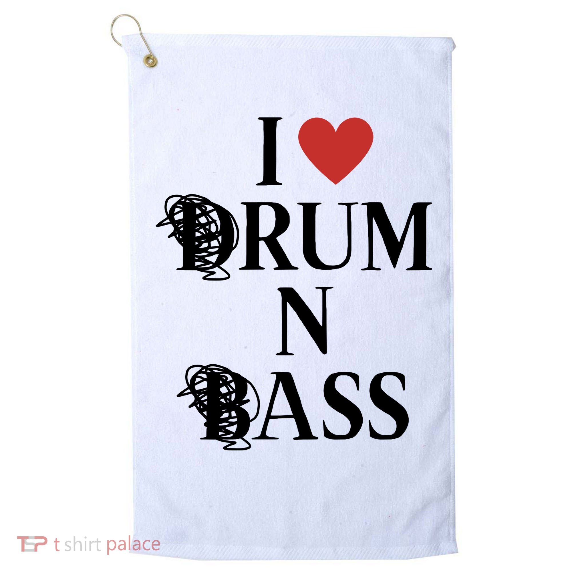 I Love Drum And Bass Rock Golf Towel