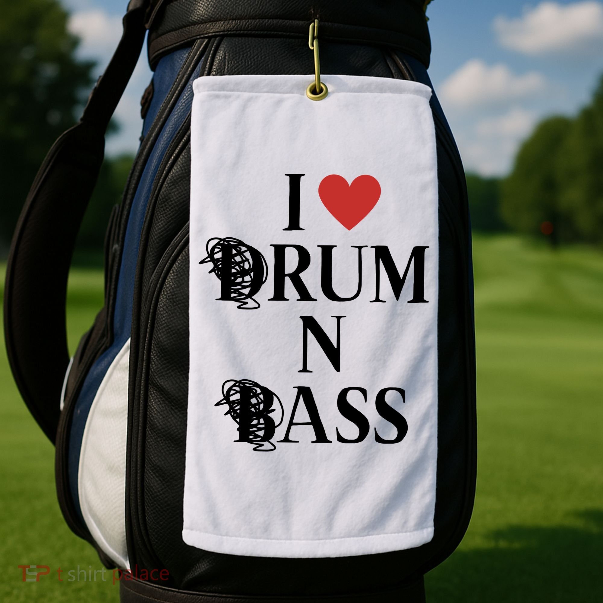 I Love Drum And Bass Rock Golf Towel
