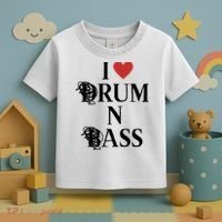 I Love Drum And Bass Rock Toddler T-Shirt thumb 3
