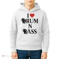 I Love Drum And Bass Rock Kids Hoodie thumb 4
