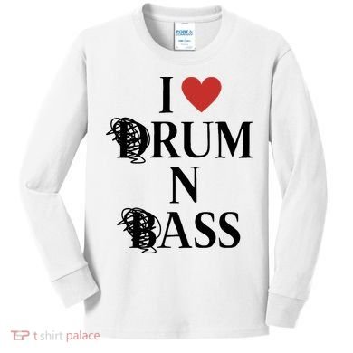 I Love Drum And Bass Rock Kids Long Sleeve Shirt