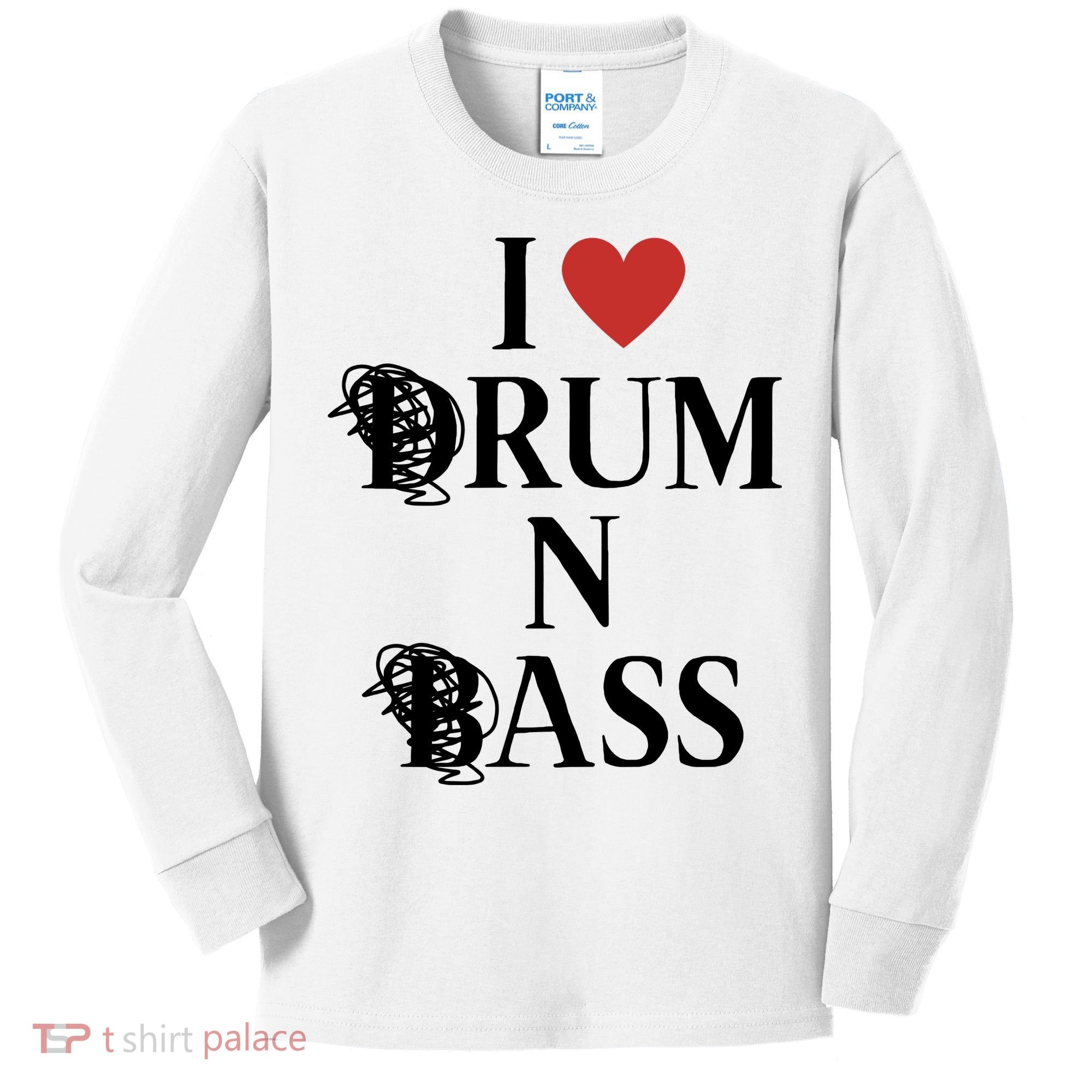 I Love Drum And Bass Rock Kids Long Sleeve Shirt