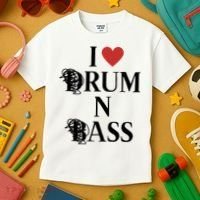 I Love Drum And Bass Rock Kids T-Shirt thumb 3