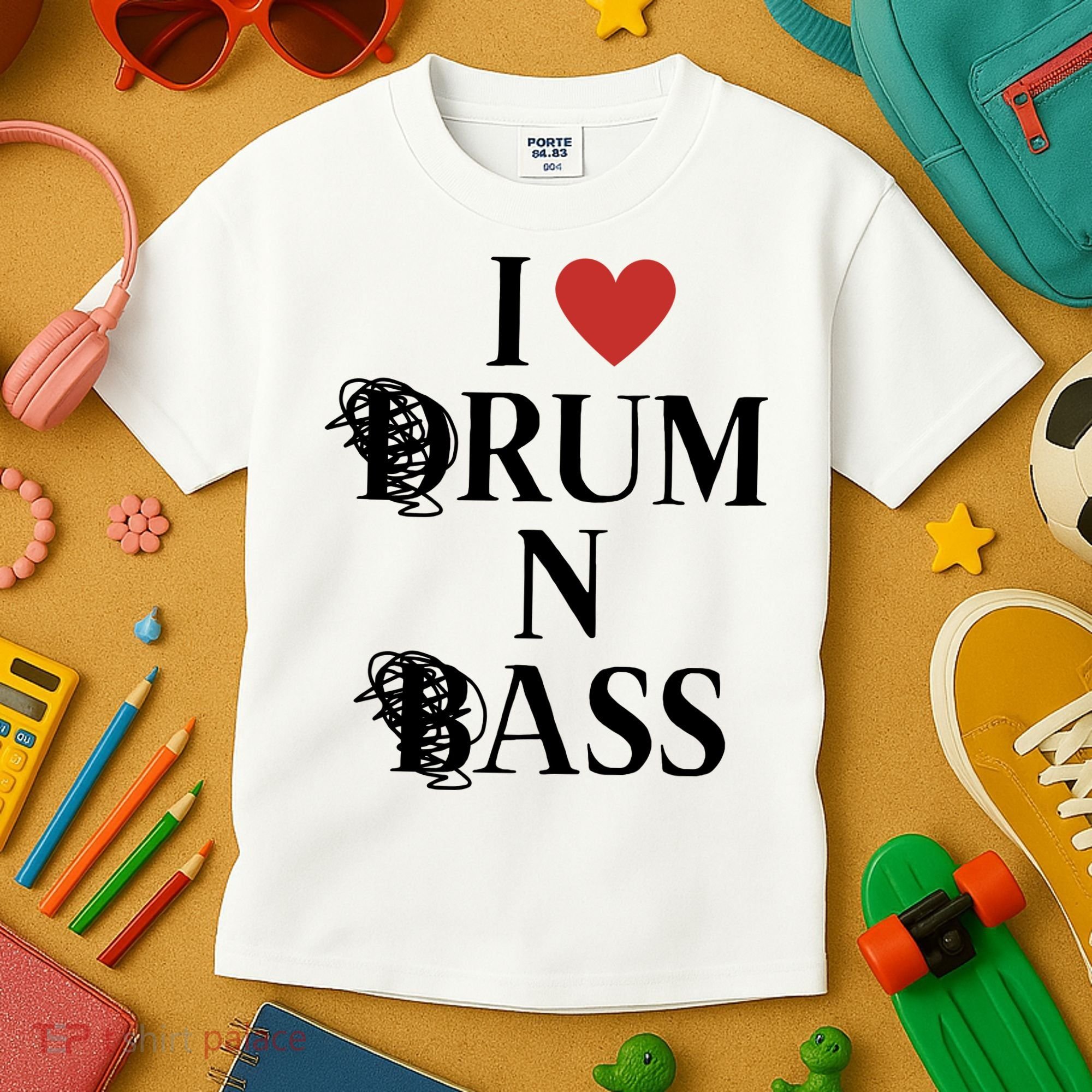 I Love Drum And Bass Rock Kids T-Shirt