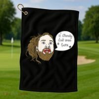 I Literally Don't Even Care Golf Towel thumb 1