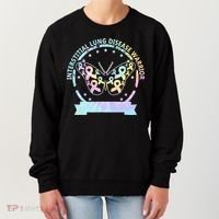 Interstitial Lung Disease betterfly ribbon awareness Tie Dye Women's Sweatshirt thumb 0