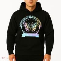 Interstitial Lung Disease betterfly ribbon awareness Tie Dye Hoodie thumb 2