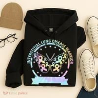 Interstitial Lung Disease betterfly ribbon awareness Tie Dye Hoodie thumb 4