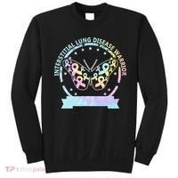Interstitial Lung Disease betterfly ribbon awareness Tie Dye Sweatshirt thumb 0
