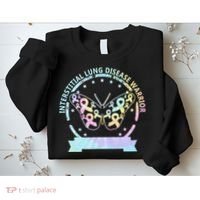 Interstitial Lung Disease betterfly ribbon awareness Tie Dye Sweatshirt thumb 2