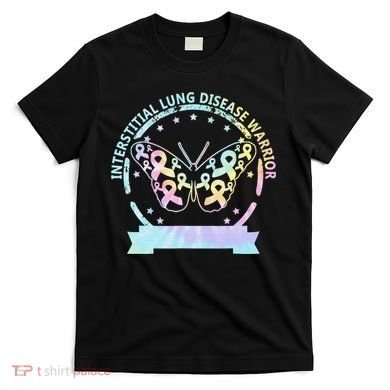 Interstitial Lung Disease betterfly ribbon awareness Tie Dye T-Shirt