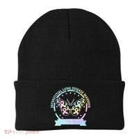 Interstitial Lung Disease betterfly ribbon awareness Tie Dye Beanie thumb 0