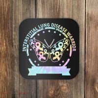 Interstitial Lung Disease betterfly ribbon awareness Tie Dye Coaster thumb 0