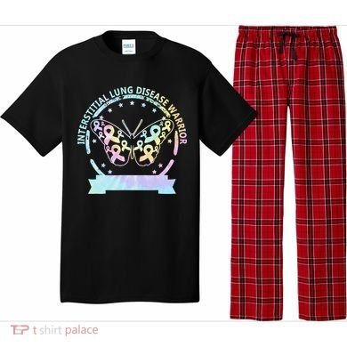 Interstitial Lung Disease betterfly ribbon awareness Tie Dye Pajama Set