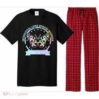Interstitial Lung Disease betterfly ribbon awareness Tie Dye Pajama Set thumb 0