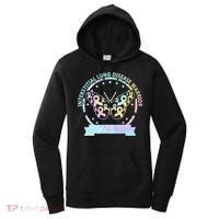 Interstitial Lung Disease betterfly ribbon awareness Tie Dye Women's Hoodie thumb 0