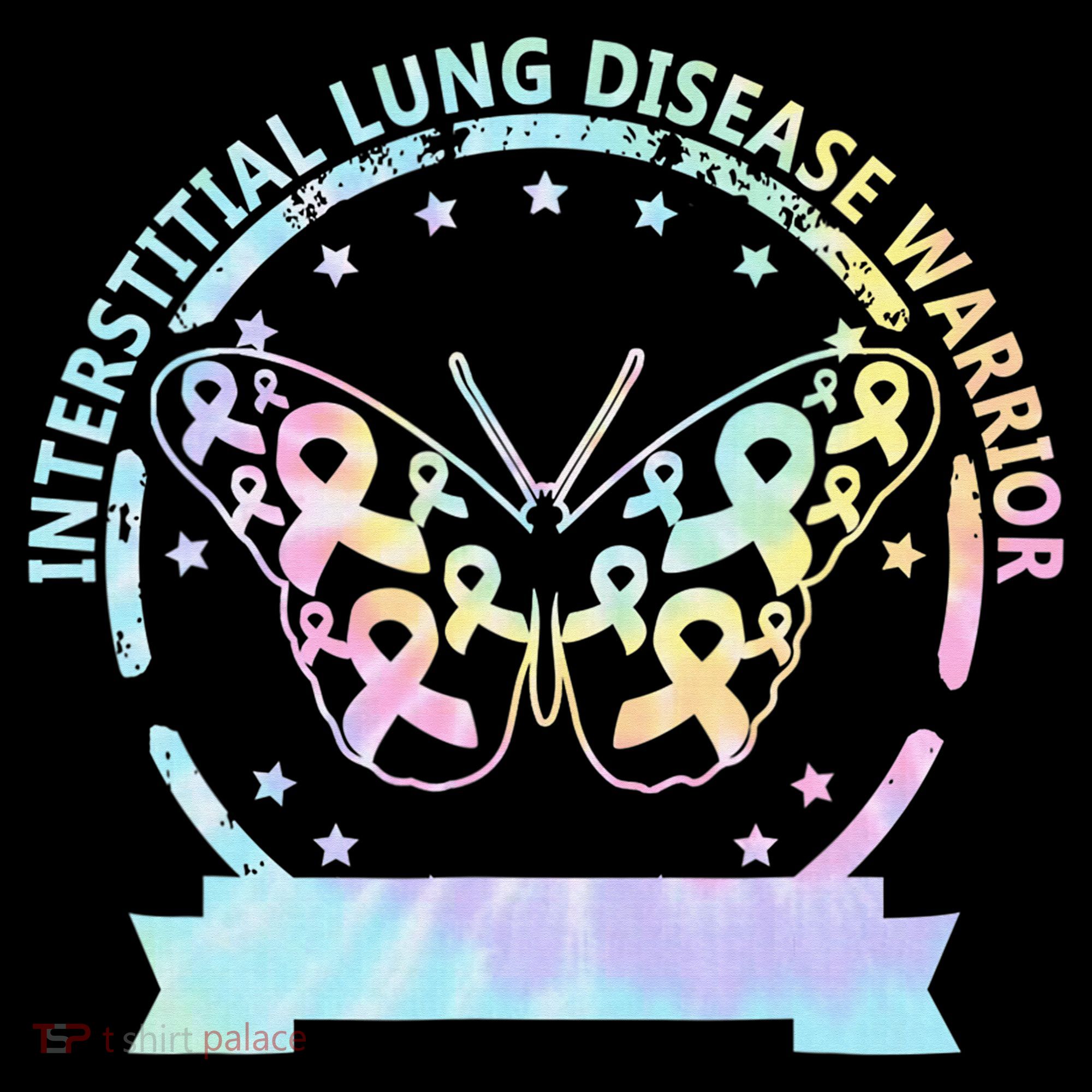 Interstitial Lung Disease betterfly ribbon awareness Tie Dye Women's Hoodie