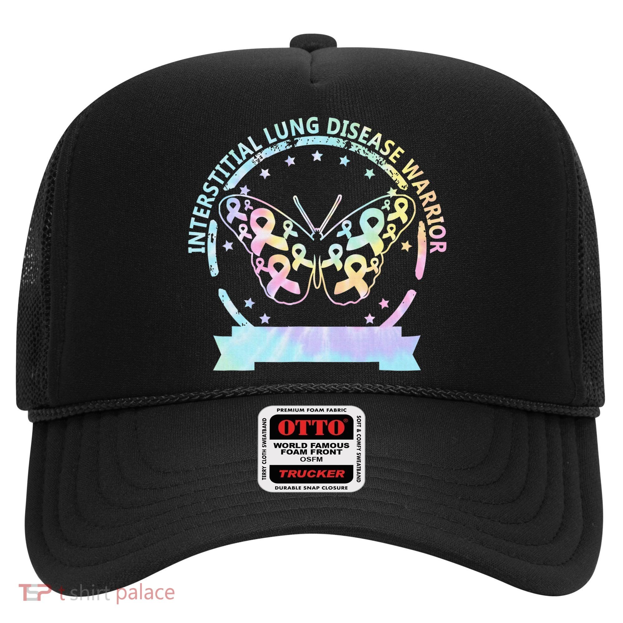 Interstitial Lung Disease betterfly ribbon awareness Tie Dye Hat
