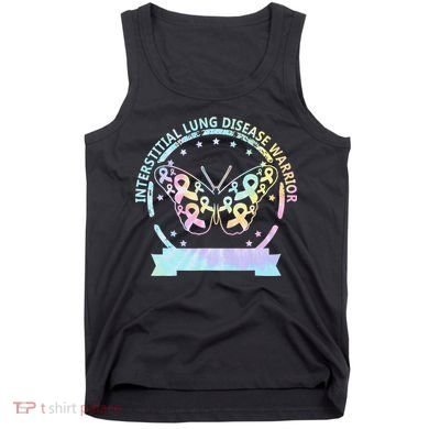 Interstitial Lung Disease betterfly ribbon awareness Tie Dye Tank Top