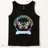 Interstitial Lung Disease betterfly ribbon awareness Tie Dye Tank Top thumb 2