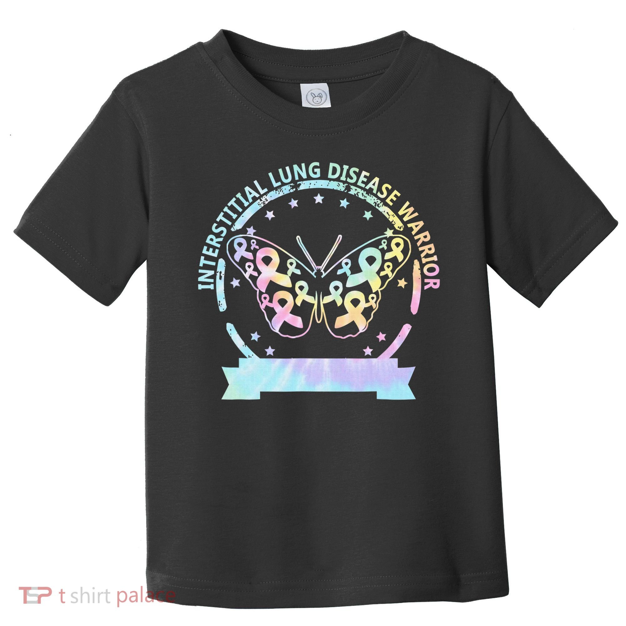 Interstitial Lung Disease betterfly ribbon awareness Tie Dye Toddler T-Shirt