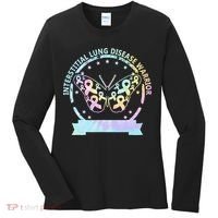 Interstitial Lung Disease betterfly ribbon awareness Tie Dye Women's Long Sleeve Shirt thumb 0