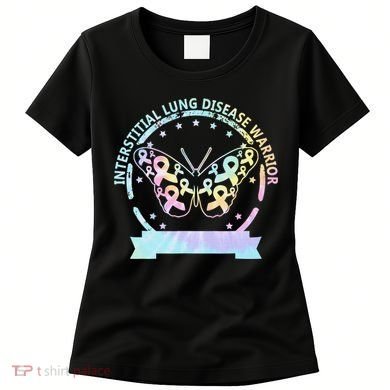 Interstitial Lung Disease betterfly ribbon awareness Tie Dye Women's T-Shirt