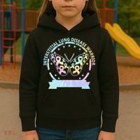Interstitial Lung Disease betterfly ribbon awareness Tie Dye Kids Hoodie thumb 3