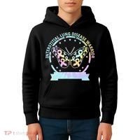 Interstitial Lung Disease betterfly ribbon awareness Tie Dye Kids Hoodie thumb 4