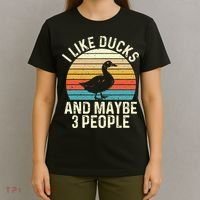 I Like Ducks And Maybe 3 People Duck Lover T-Shirt thumb 4
