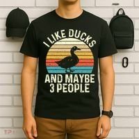 I Like Ducks And Maybe 3 People Duck Lover T-Shirt thumb 6