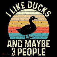I Like Ducks And Maybe 3 People Duck Lover Women's Hoodie thumb 2