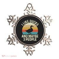I Like Ducks And Maybe 3 People Duck Lover Ornament thumb 0