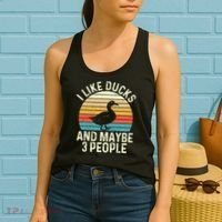 I Like Ducks And Maybe 3 People Duck Lover Women's Tank Top thumb 2