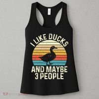 I Like Ducks And Maybe 3 People Duck Lover Women's Tank Top thumb 3