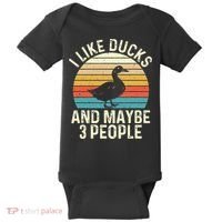 I Like Ducks And Maybe 3 People Duck Lover Baby Bodysuit thumb 0
