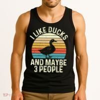 I Like Ducks And Maybe 3 People Duck Lover Tank Top thumb 3