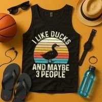 I Like Ducks And Maybe 3 People Duck Lover Tank Top thumb 4