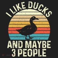 I Like Ducks And Maybe 3 People Duck Lover Golf Towel thumb 3