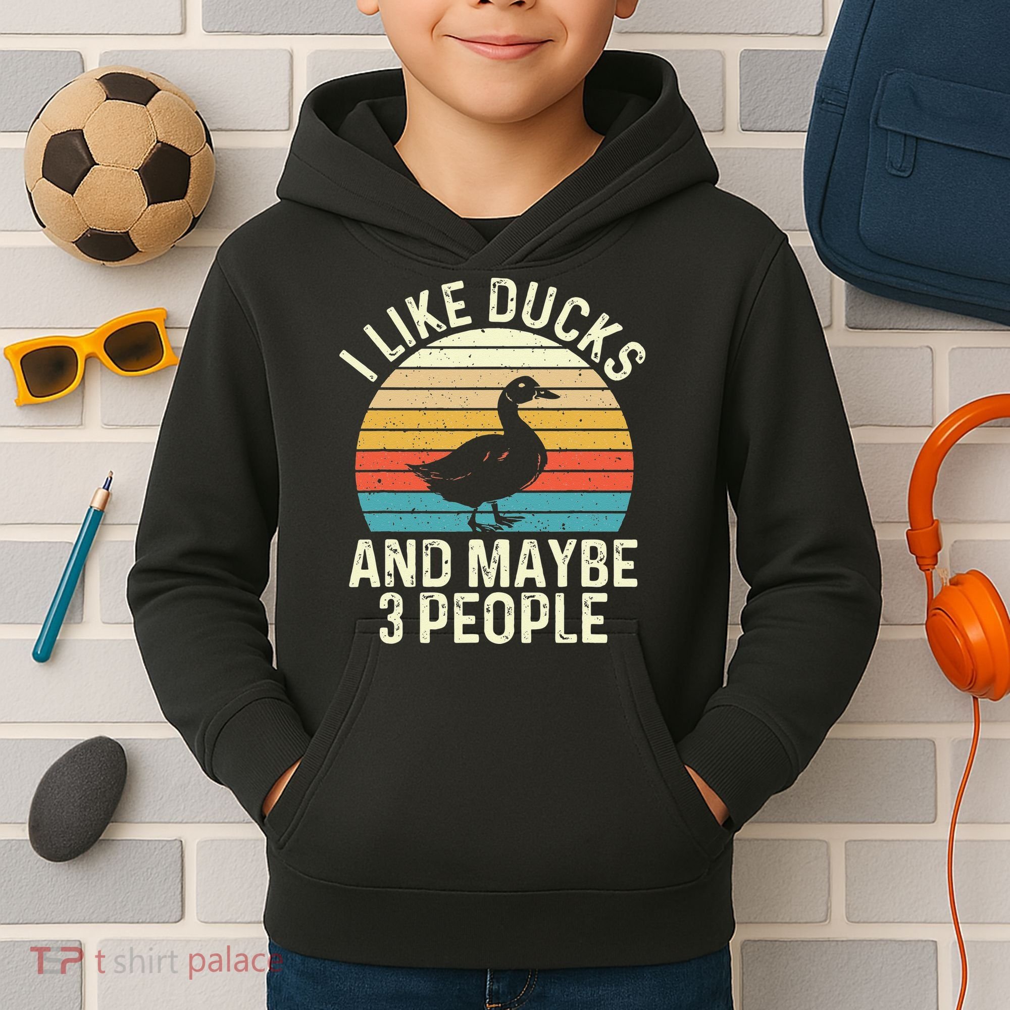 I Like Ducks And Maybe 3 People Duck Lover Kids Hoodie