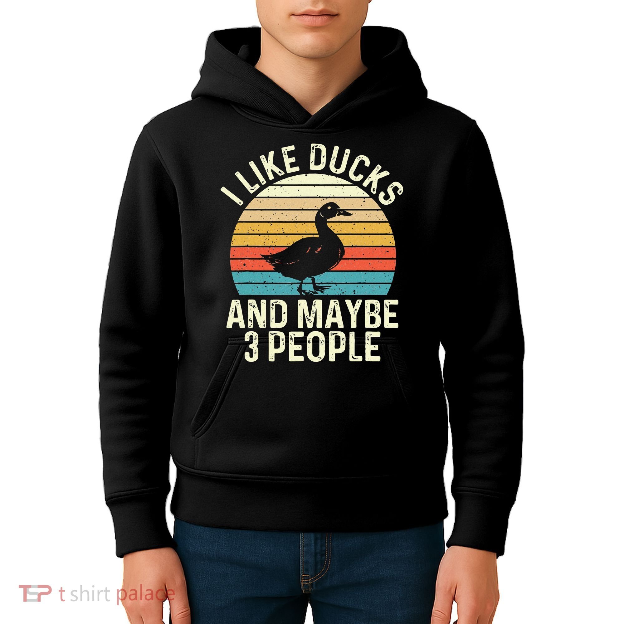 I Like Ducks And Maybe 3 People Duck Lover Kids Hoodie