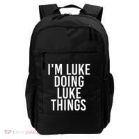 IM Luke Doing Luke Things Funny Birthday Name Gift Idea Backpack thumb 0