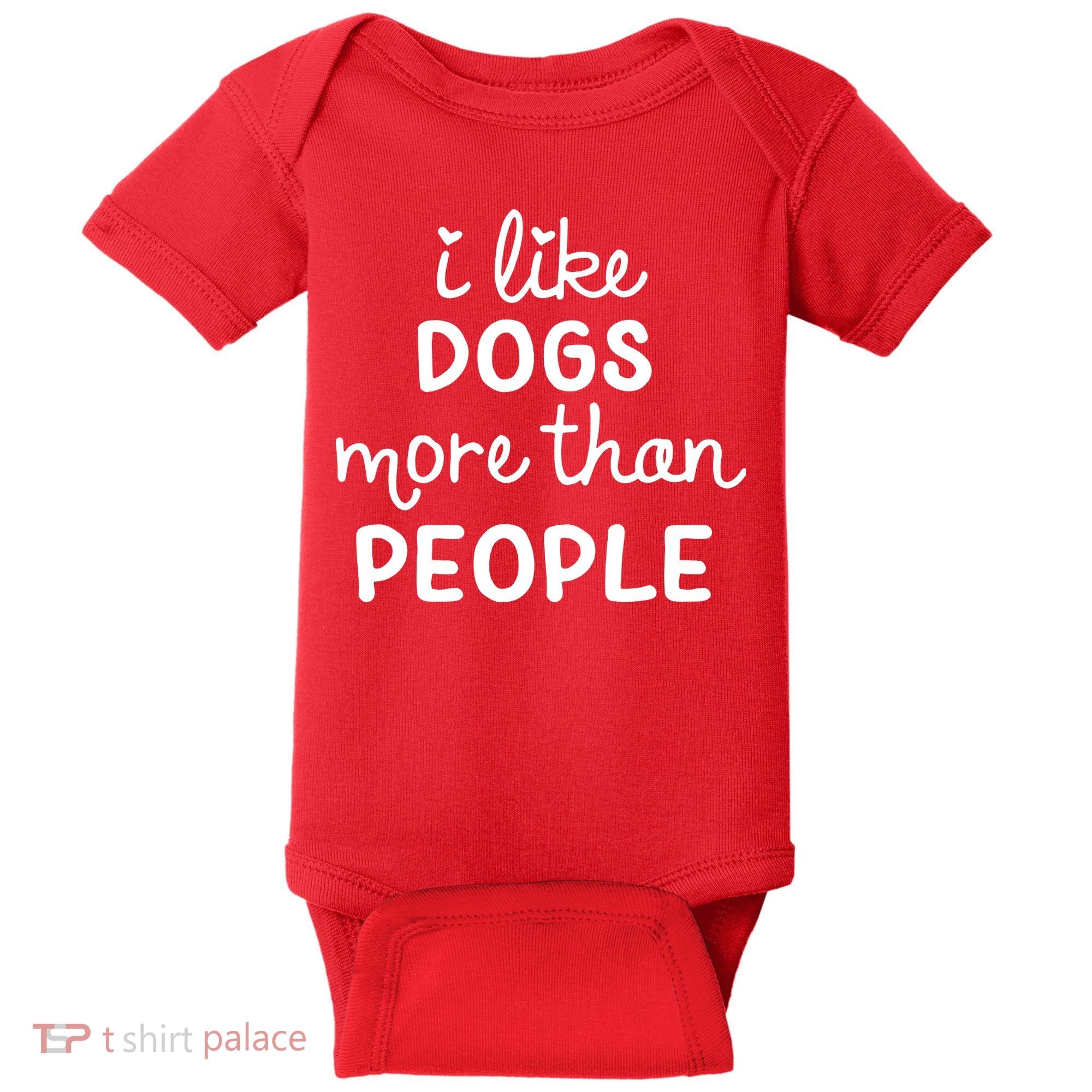 I Like Dogs More Than People Baby Bodysuit