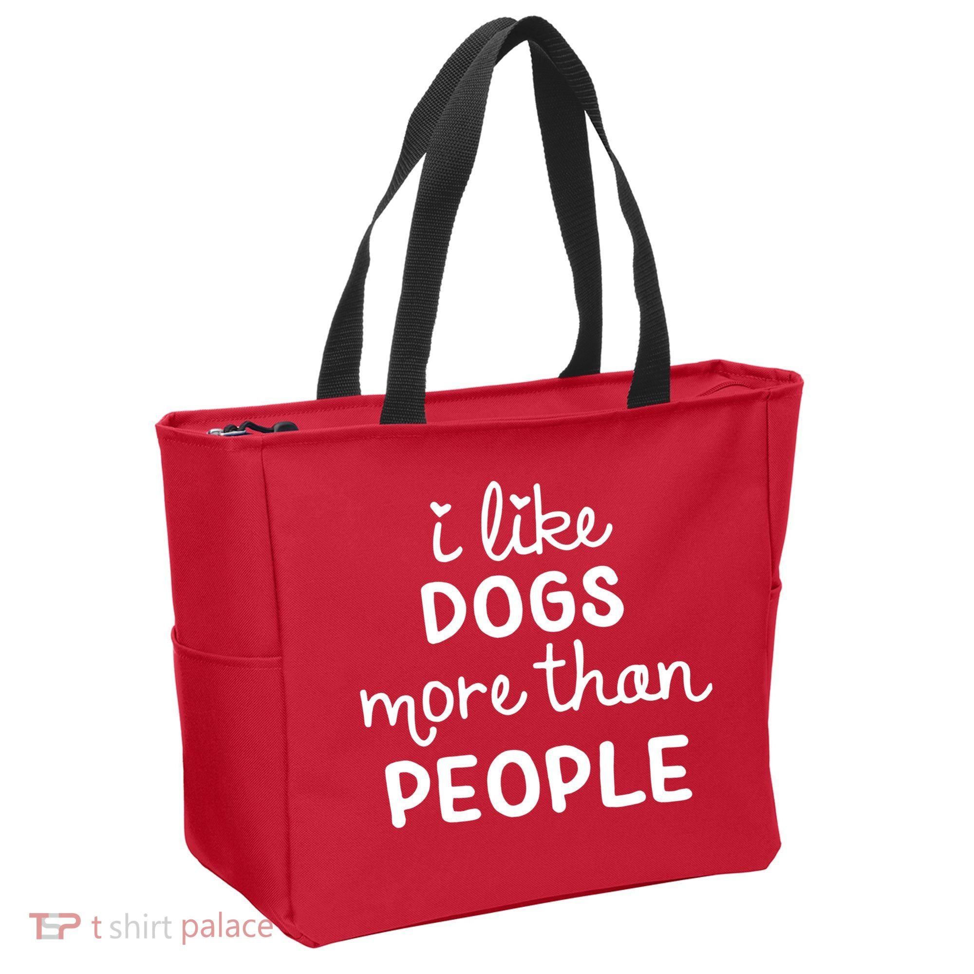 I Like Dogs More Than People Tote Bag